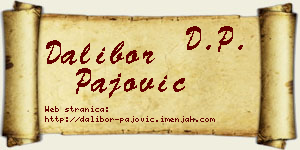 Dalibor Pajović vizit kartica